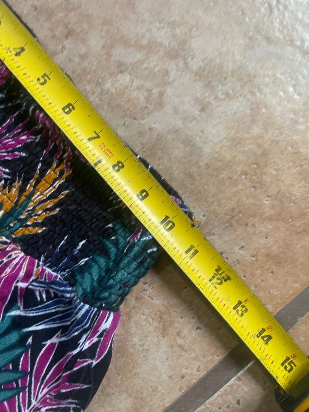 Hurley Wide-Leg Tropical Leaf Print Pants in Black, Green & Pink - Picture 4 of 7